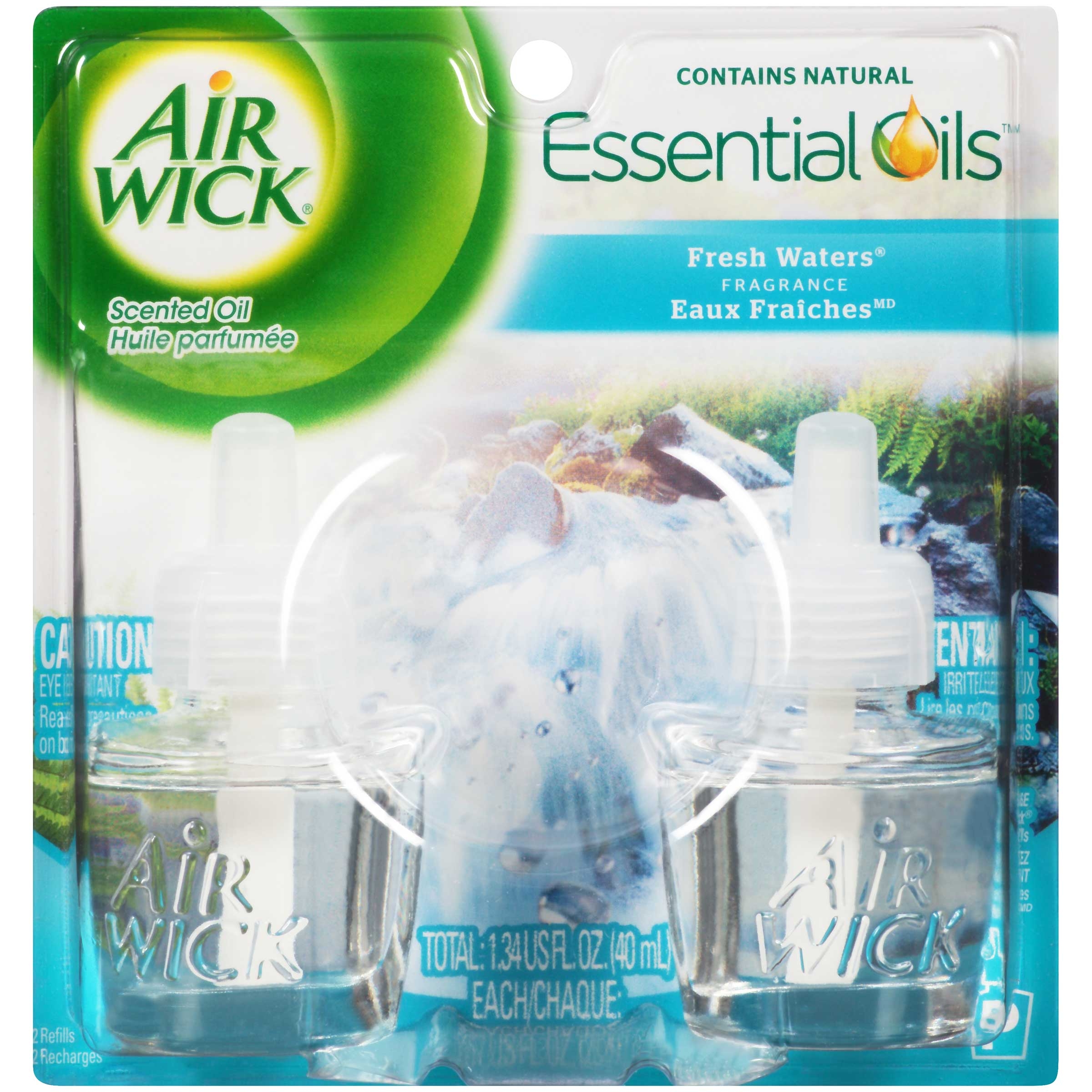 Air Wick Fresh Waters Scented Oil Air Freshener Refill, 1.34 Fluid Ounce -- 6 per case.