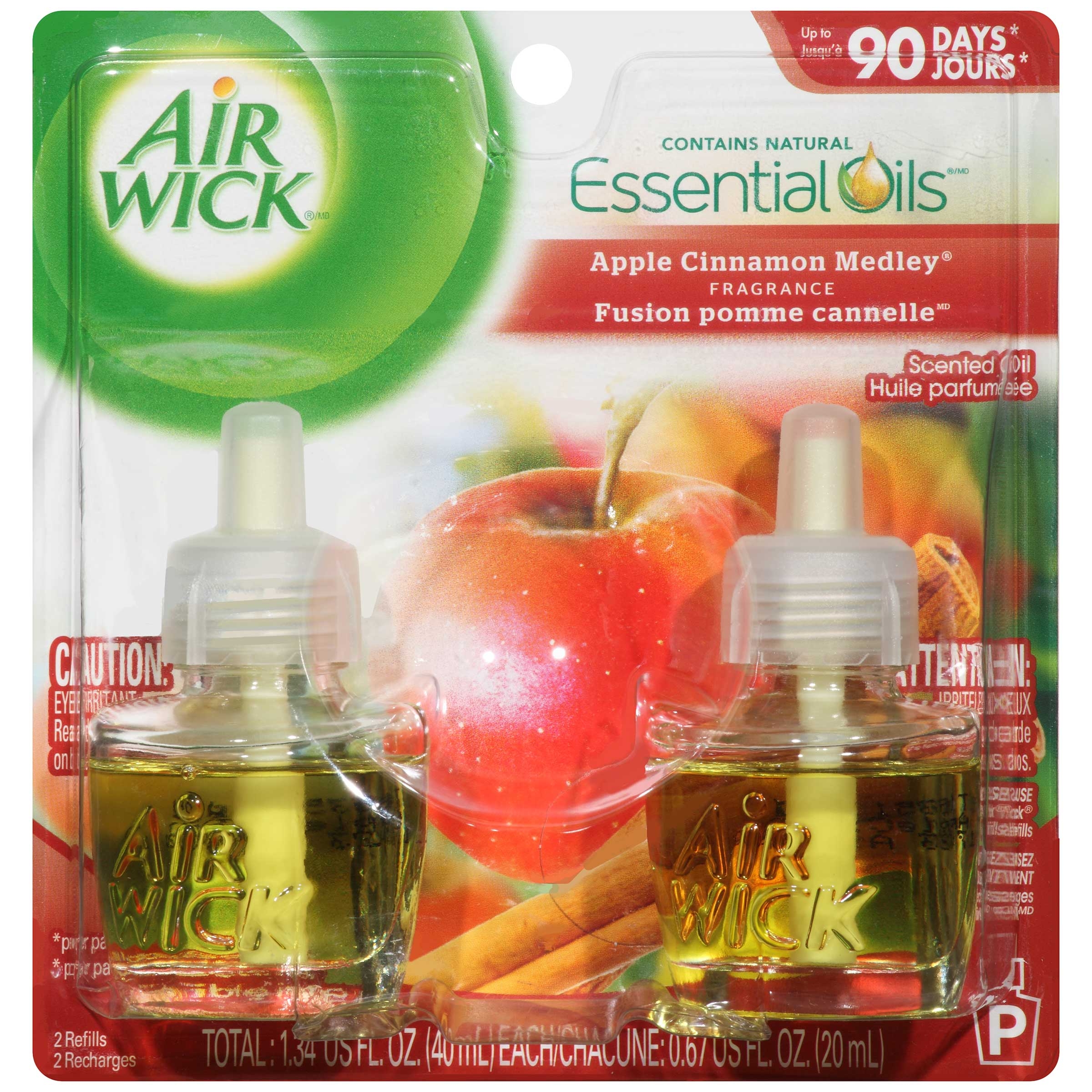 Air Wick Apple Cinnamon Medley Scented Oil Refill, 1.34 Fluid Ounce -- 6 per case.