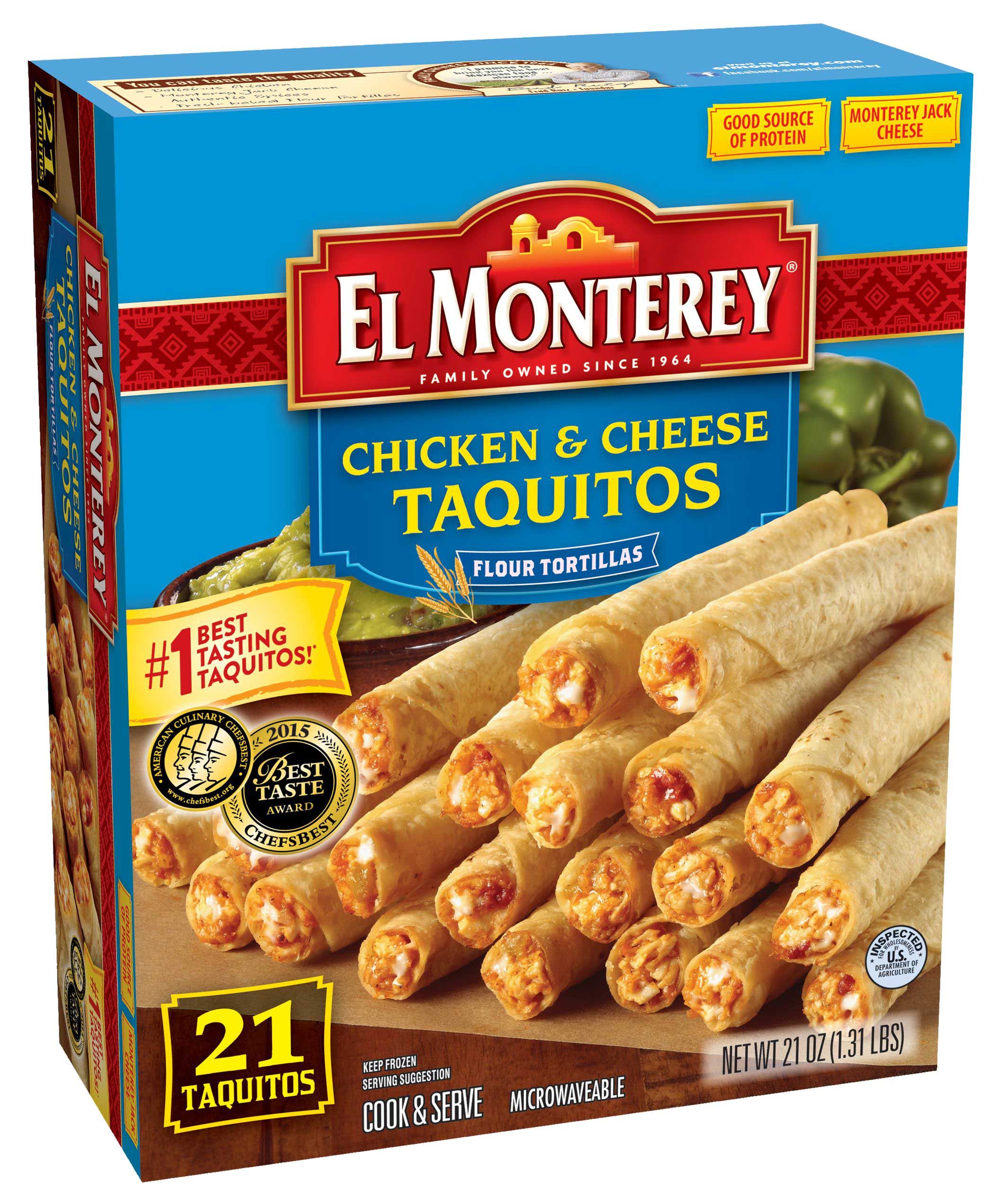 El Monterey Chicken And Cheese Flour Taquitos, 1.31 Pound -- 5 Per Case