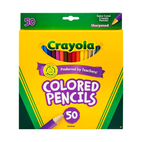 Crayola Colored Pencils, 50 Count -- 12 Per Case