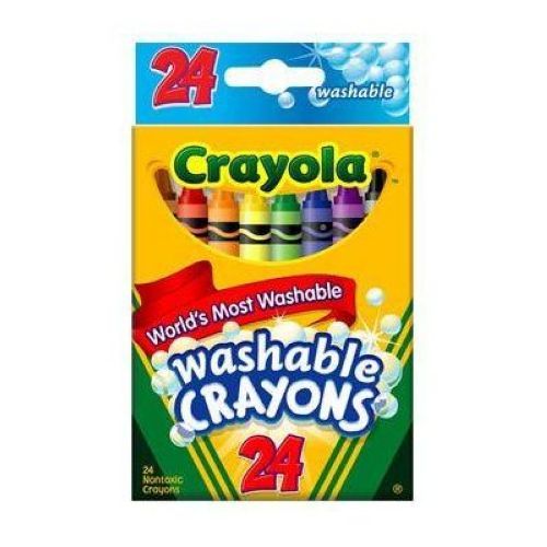 Crayola Washable Crayons, 24 Count -- 36 Per Case