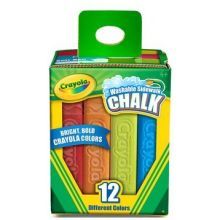 Crayola Washable Sidewalk Chalk, 12 Count -- 8 Per Case