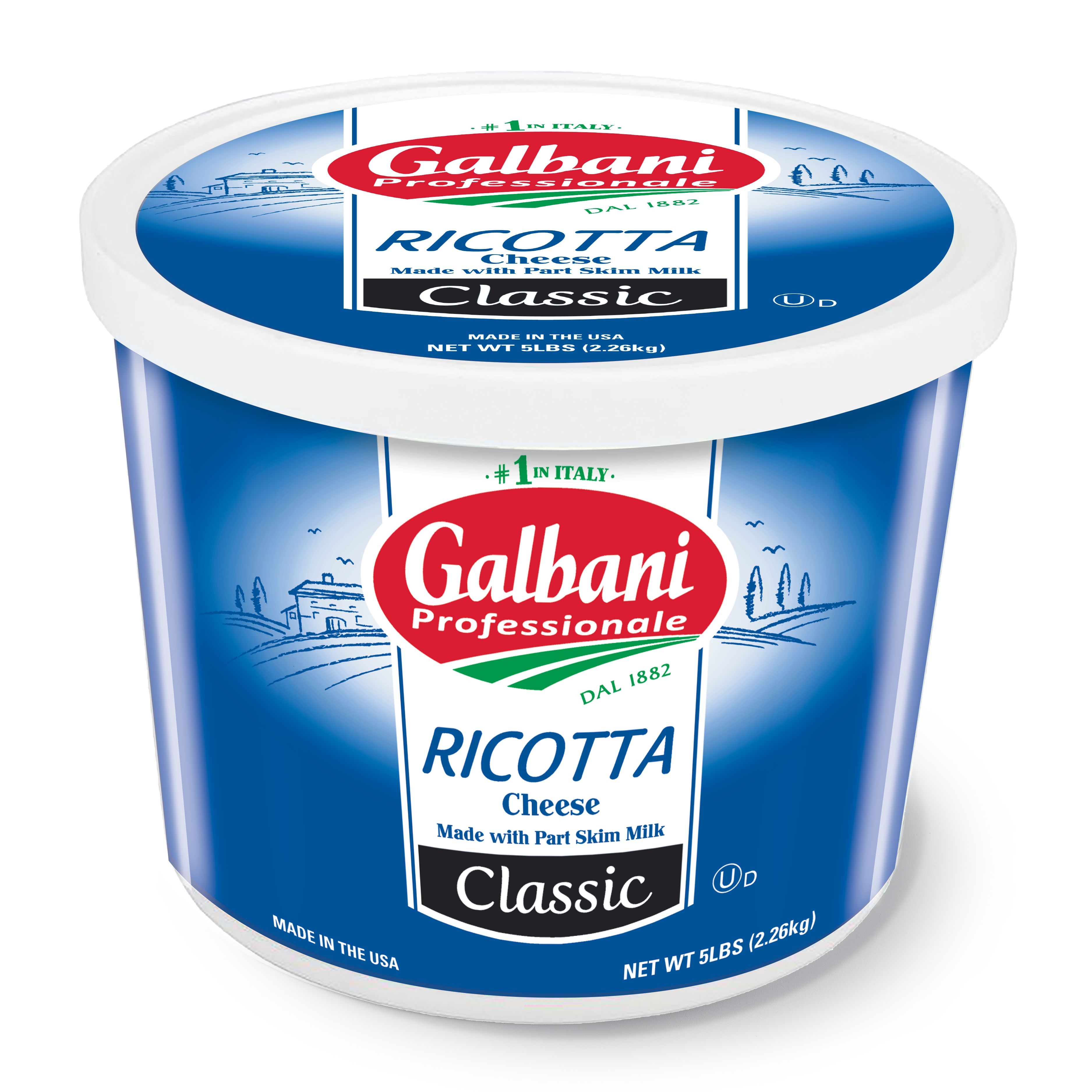 Galbani Professionale Part Skim Classic Ricotta Cheese, 5 Pound -- 4 per case