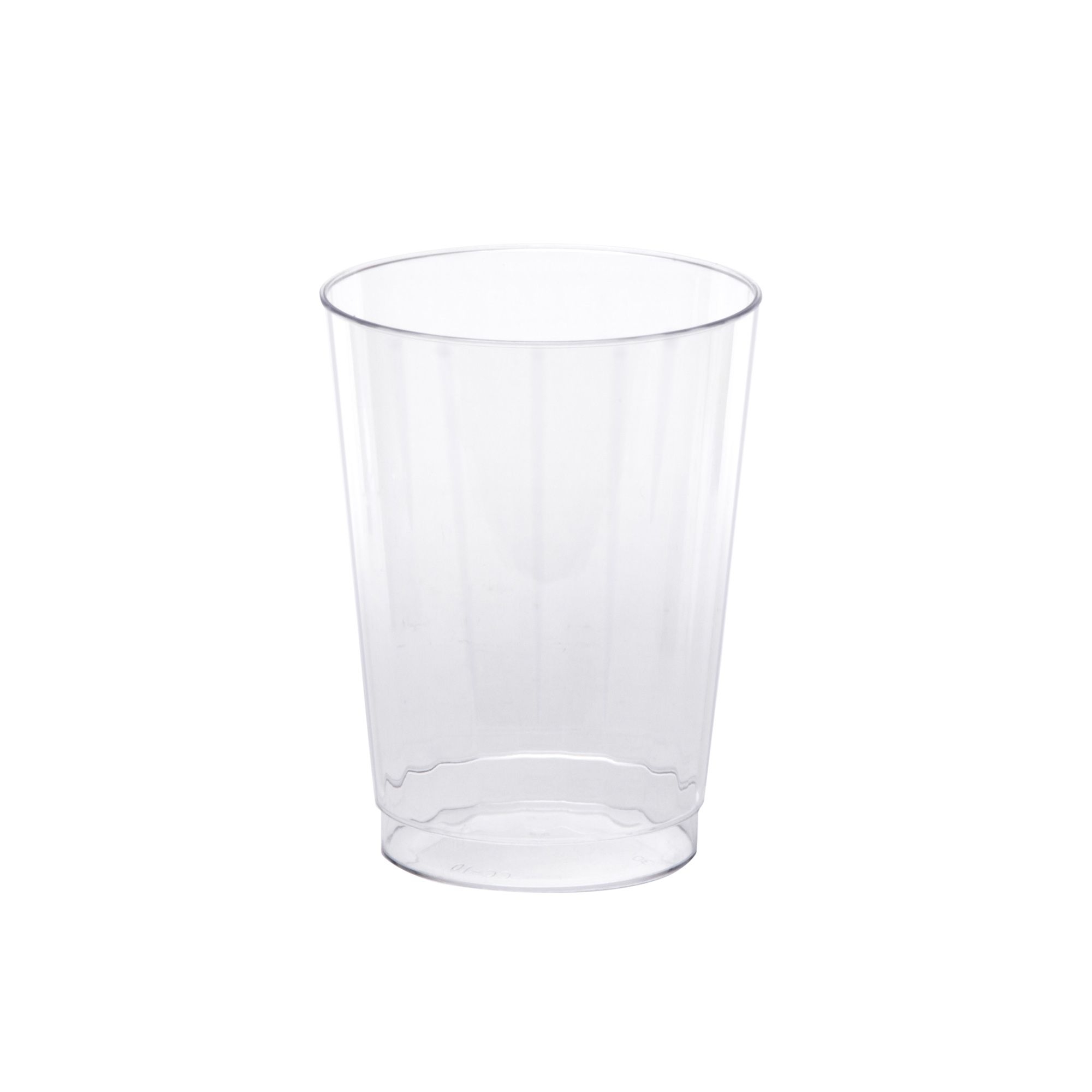 WNA Classic Crystal Plastic Tumblers, 10 oz., Clear, Fluted, Tall, 12/Pack