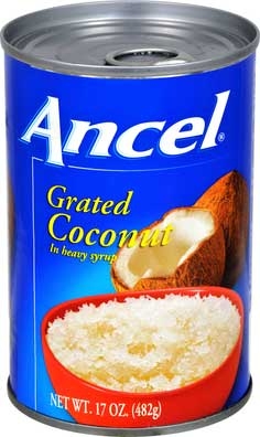Goya Ancel Grated Coconut in Syrup, 17 Ounce -- 24 per case.