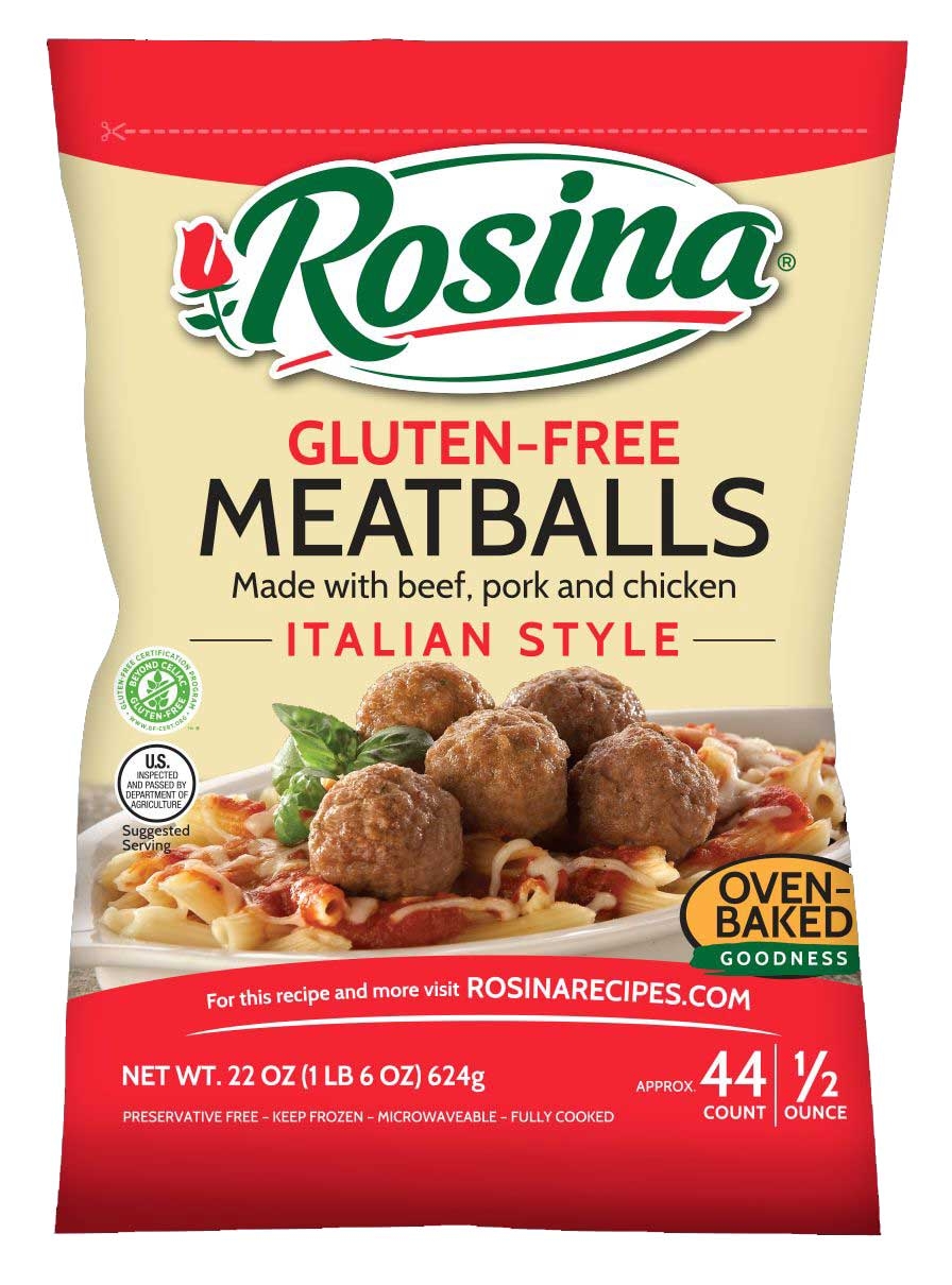 Rosina Gluten Free Meatball, 22 Ounce -- 8 per case.