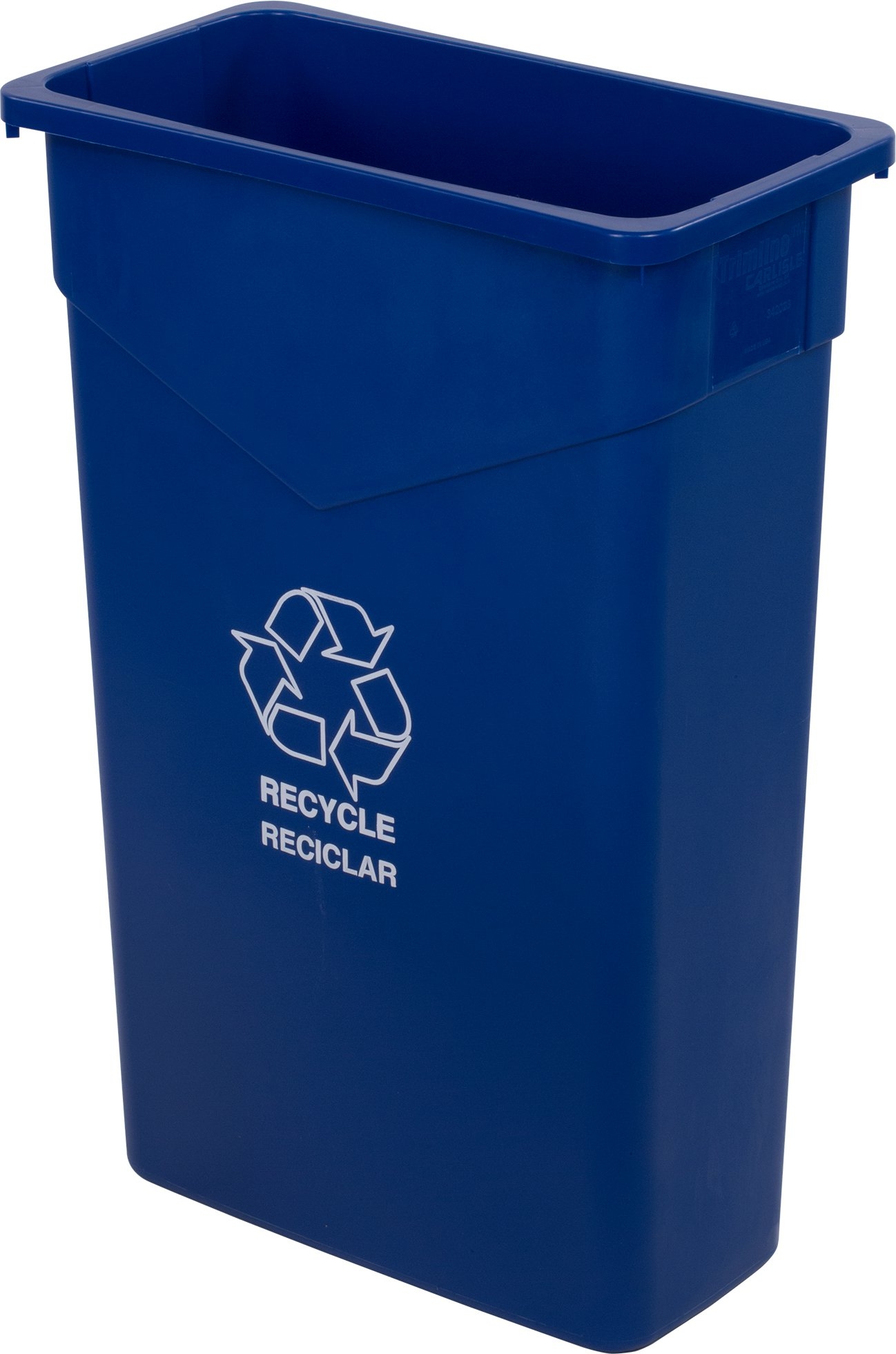 Blue TrimLine Plastic Recycle Waste Container 23 Gallon -- 4 per case