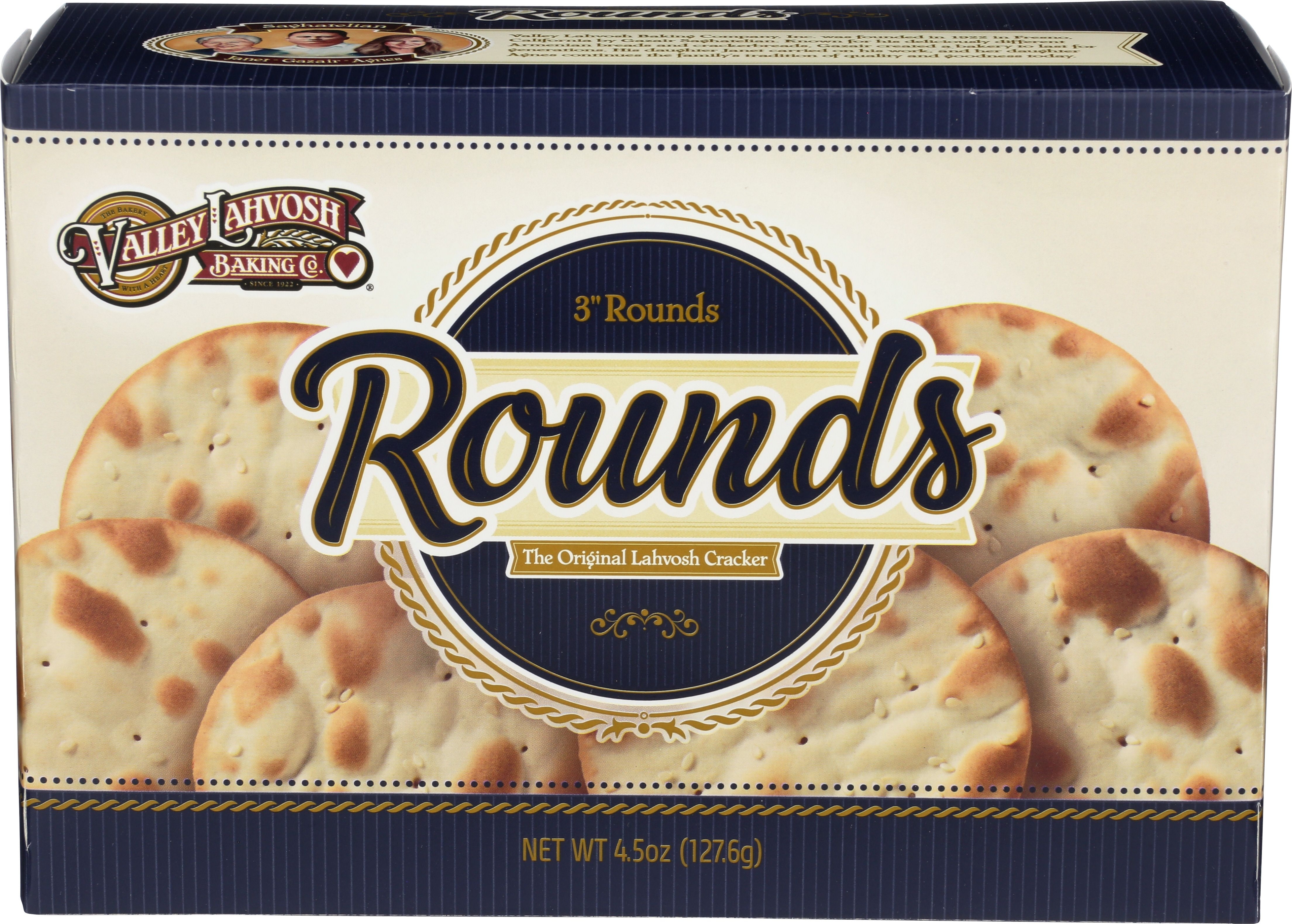Valley Lahvosh Round Original Crackerbread, 4.5 Ounce -- 12 per case.
