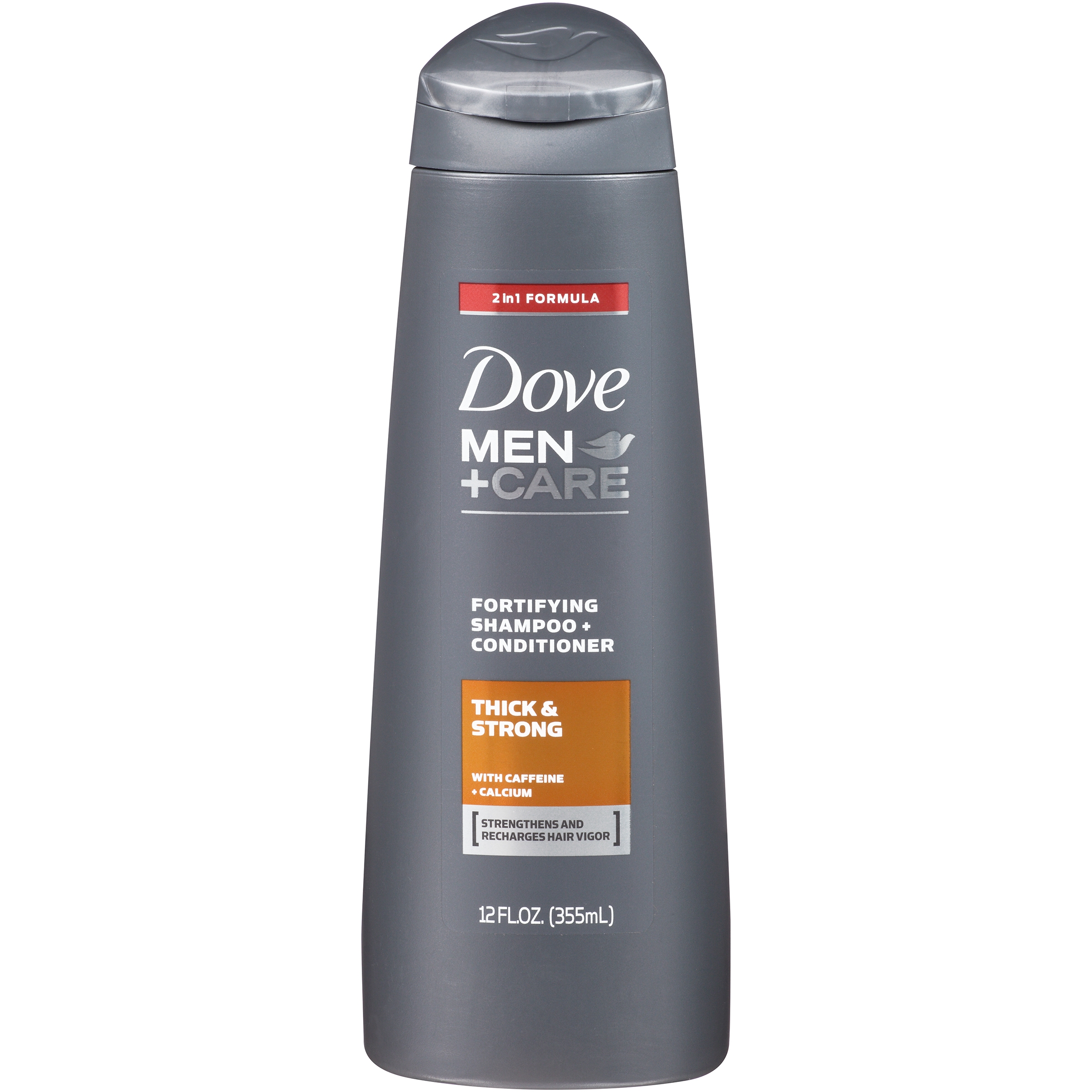 Dove Men Plus Care Thick and Strong 2 in 1 Shampoo and Conditioner, 12 Fluid Ounce -- 6 per case.