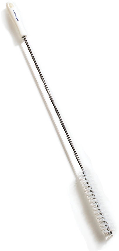 Carlisle Kettle Drain Valve Brush - 28 inch, with 1 3/8 inch Stiff Polyester Bristles -- 12 per case