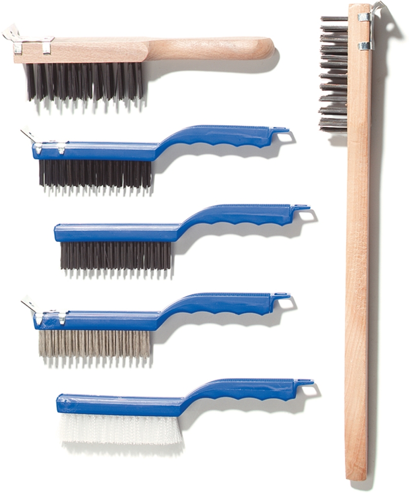 Carlisle Plastic Handle Scratch Brush - 11 1/2 inch, with Nylon Bristle -- 12 per case