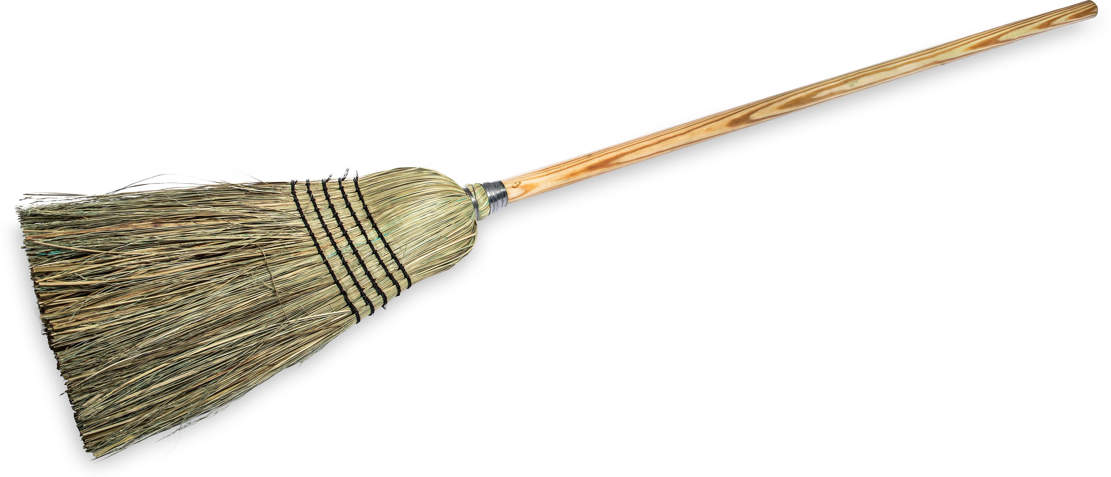 Carlisle 5 Stitch Straw Janitor Corn Blend Broom, 56 Inch Length -- 12 Per Case