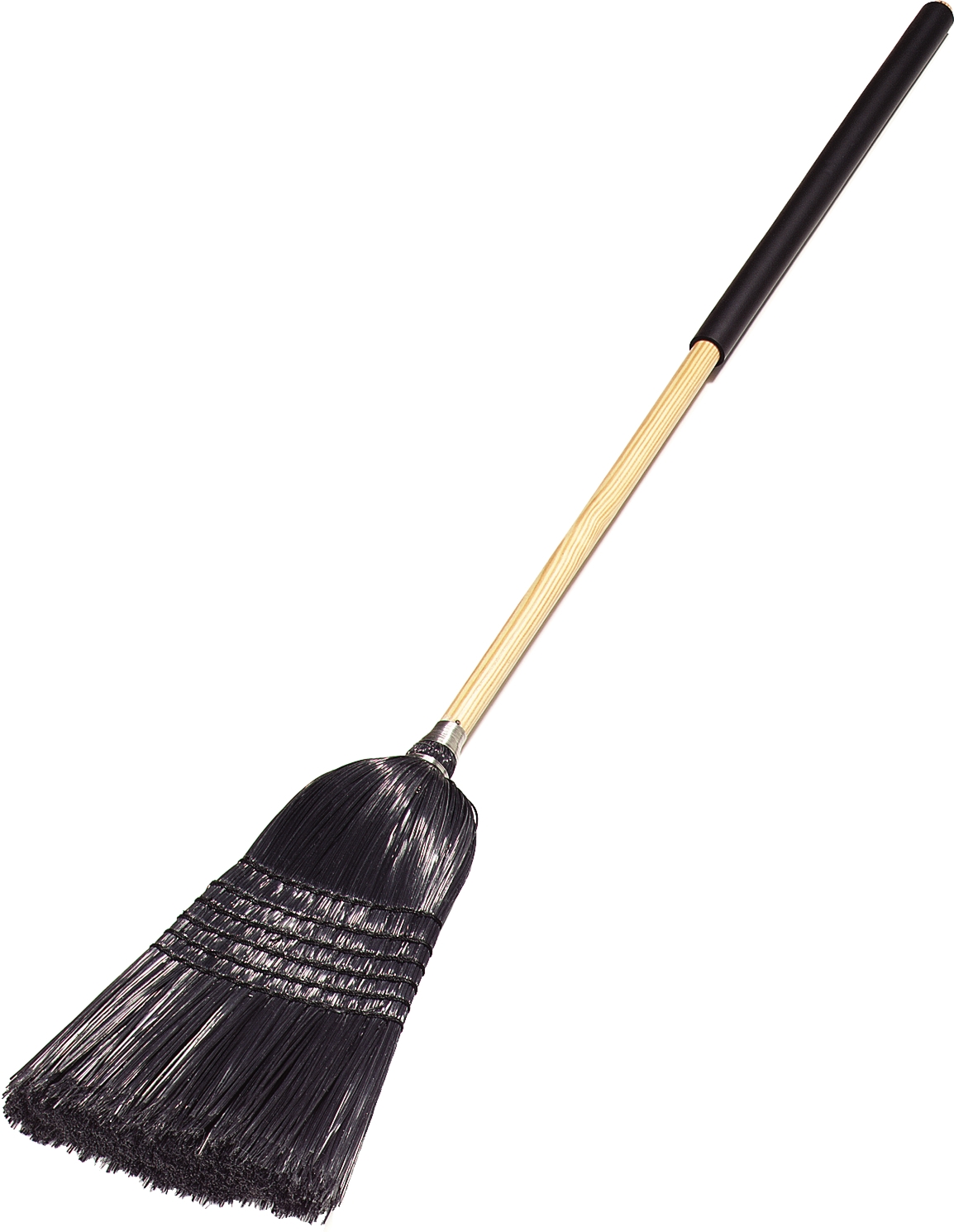 Carlisle Flo Pac Synthetic Corn Black Warehouse/Janitor Broom, 57 inch -- 12 per case