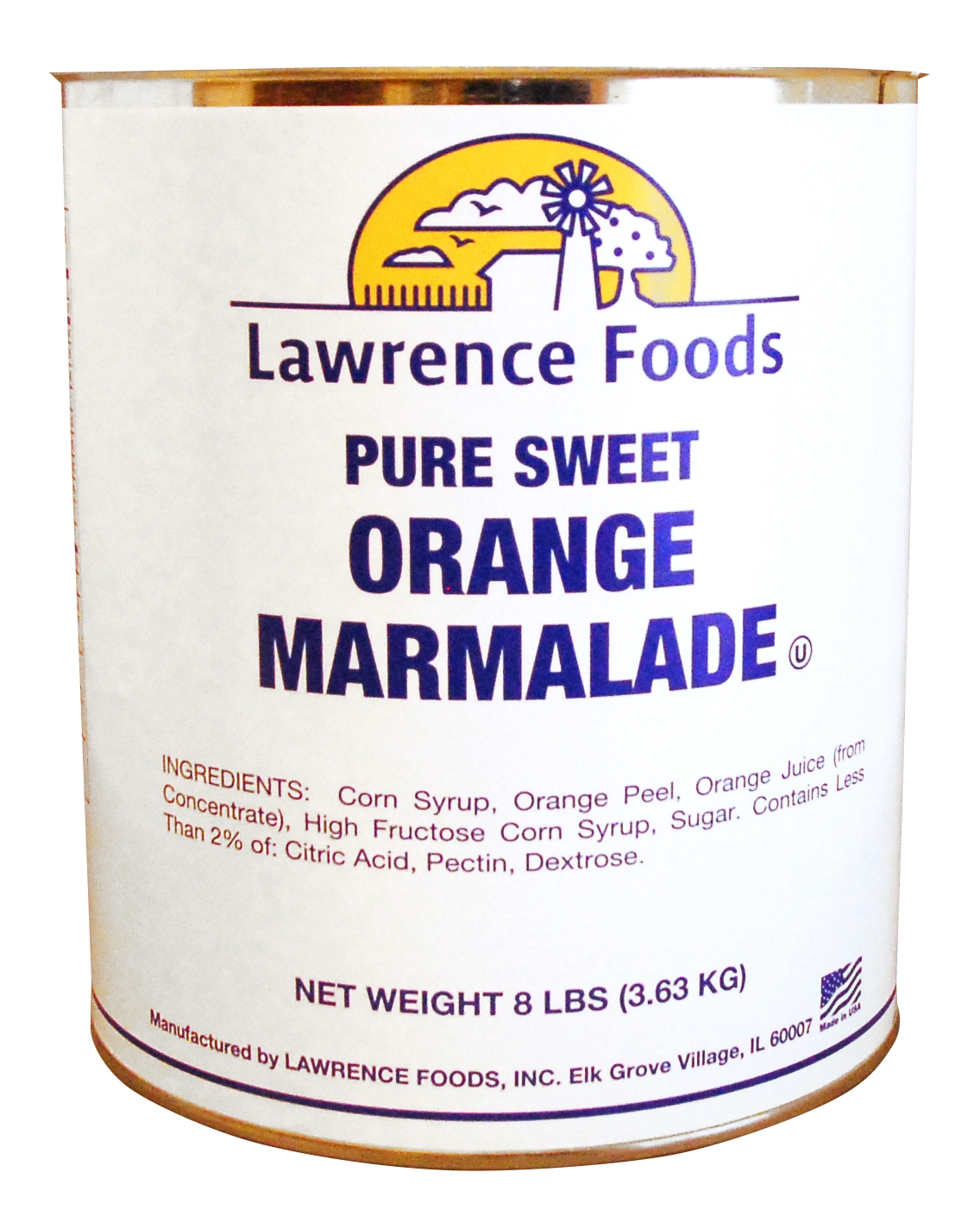 Lawrence Foods Orange Marmalade, 8 Pound -- 6 per case