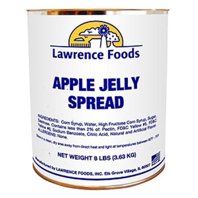 Lawrence Foods Apple Jelly Spread, 10 Pound -- 6 per case.