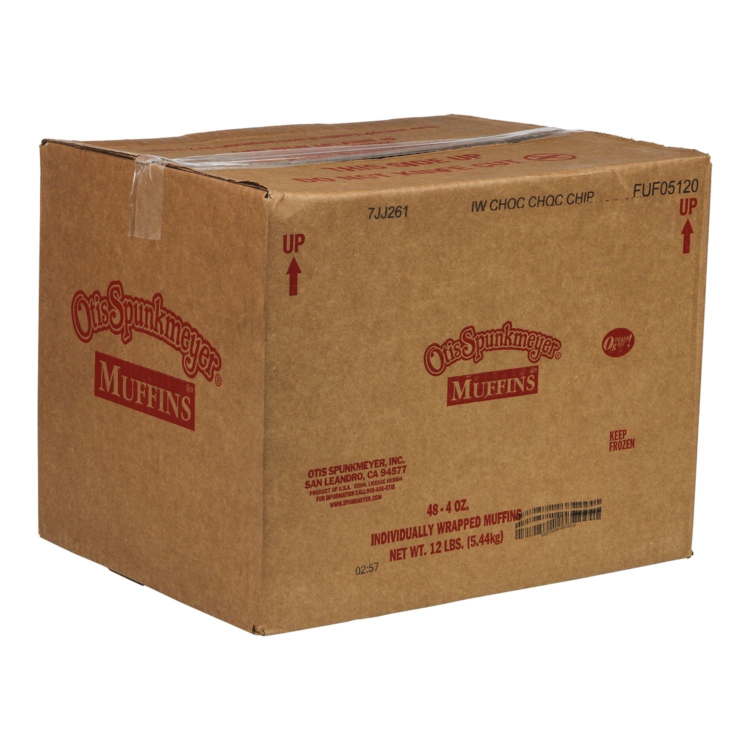 Otis Spunkmeyer Delicious Essentials Chocolate Chocolate Chip Muffin, 4 Ounce -- 48 per case.