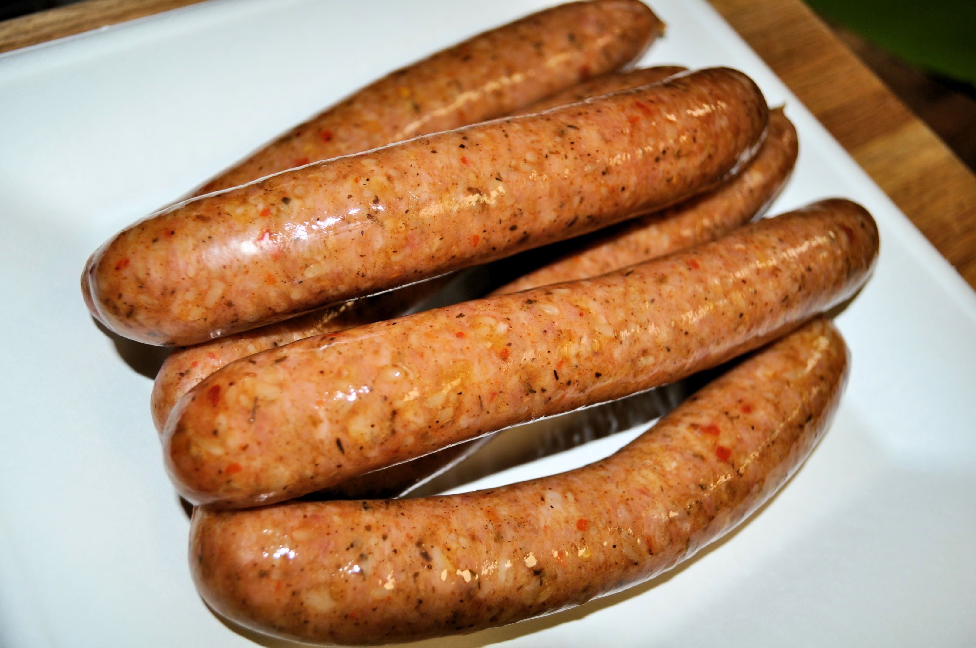 Syracuse Sausage 4 Ounce Texas Style Boudin Link, 10 Pound.