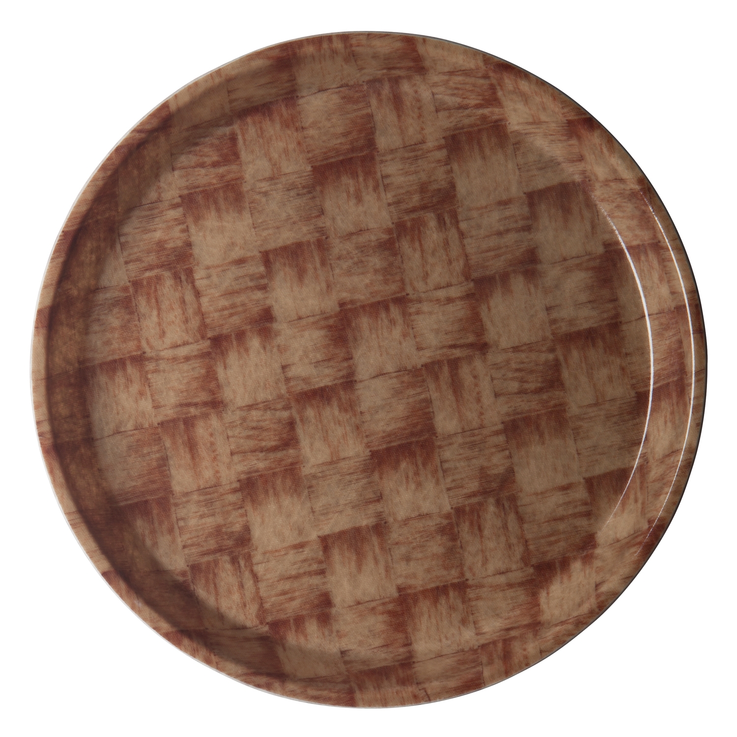 Cambro Round Dark Basketweave Camtray for Pizza and Beverage Service, 10 inch -- 12 per case.