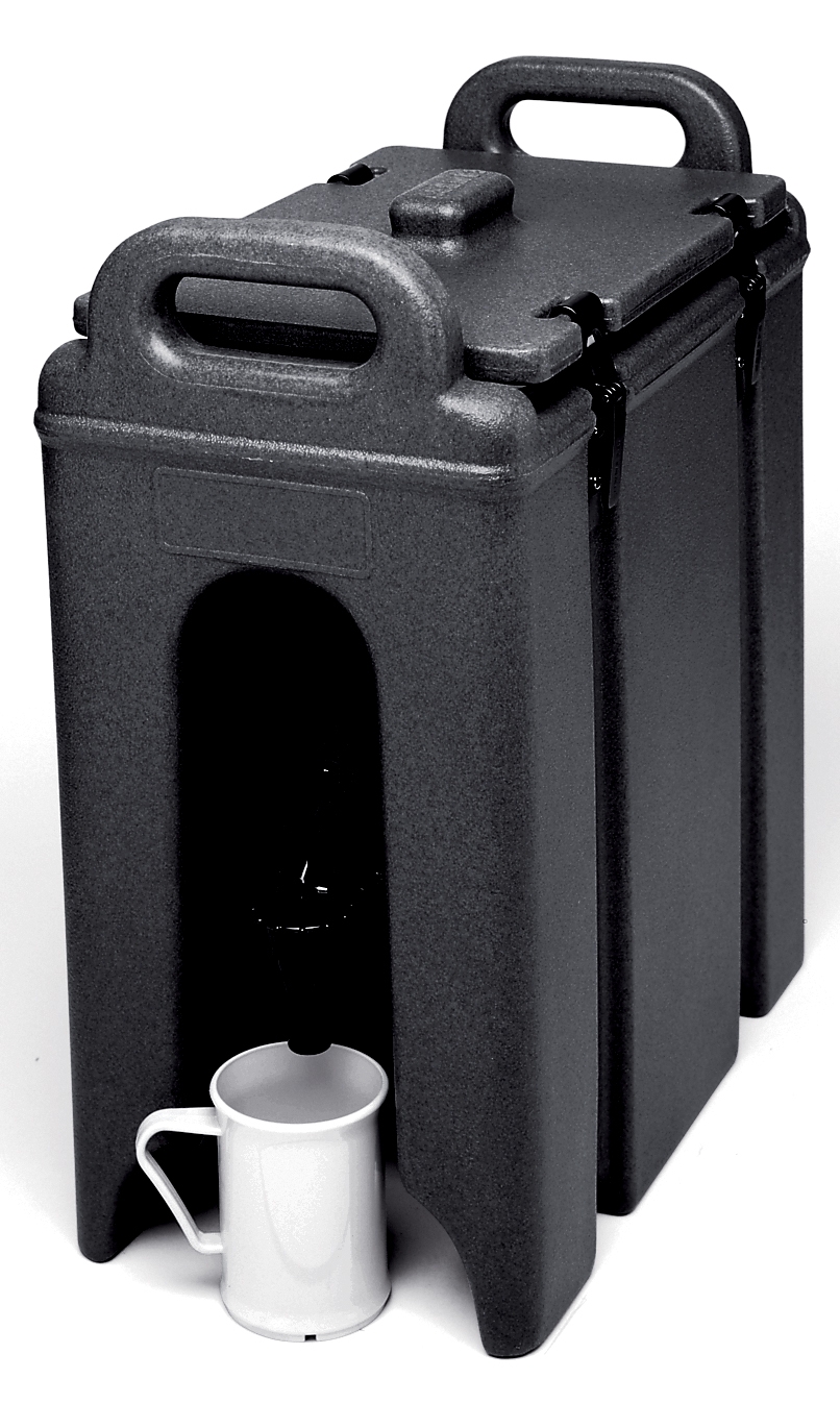 Camtainer Insulated Beverage Dispenser, Black, 2 1/2 Gallon.