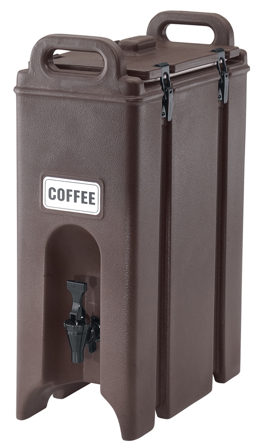 Camtainer Plastic Insulated Beverage Dispenser, Dark Brown, 5 1/2 Gallon.