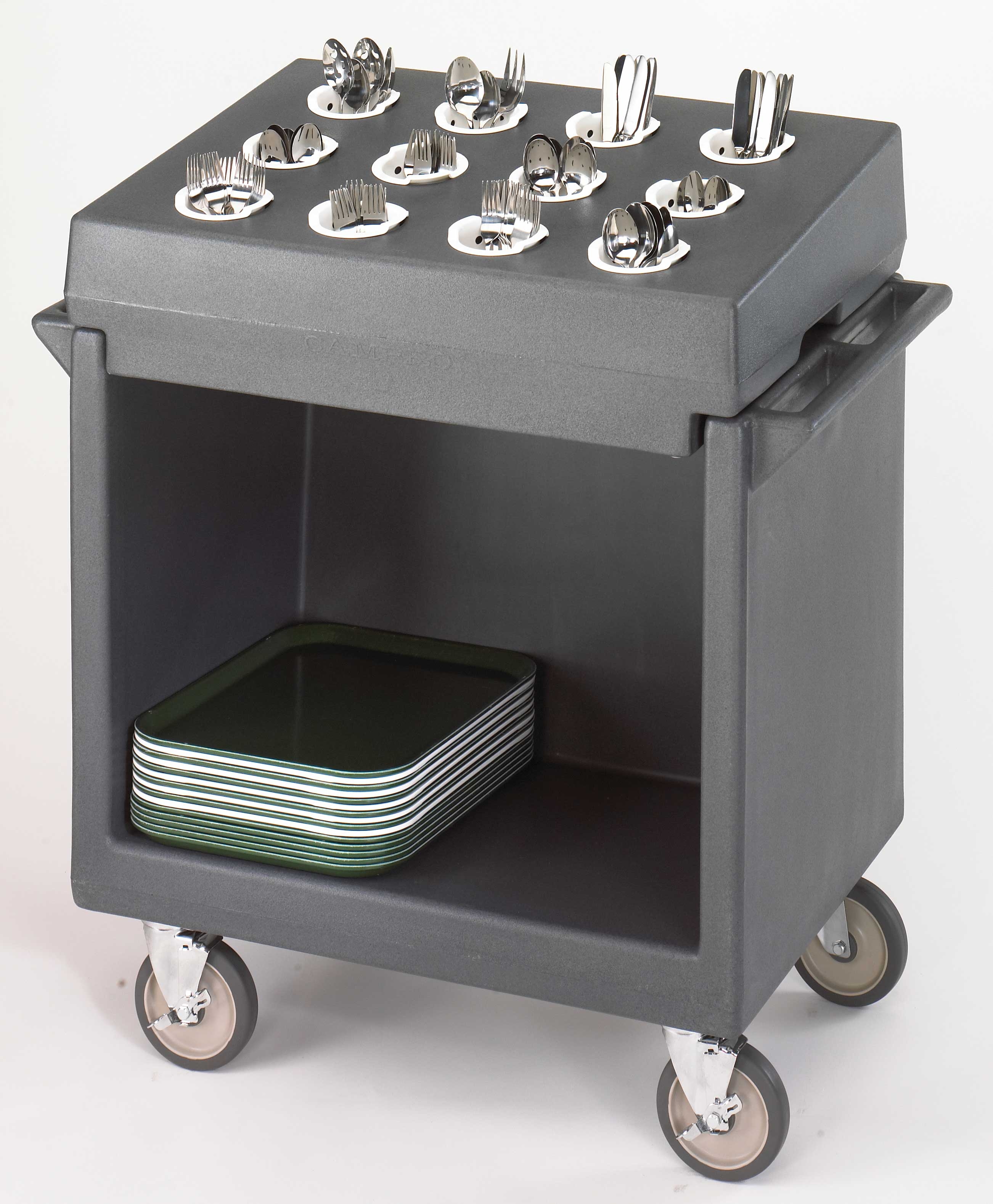 Cambro Gray Cart and Rack Combination, Granite Gray, 38 1/8 x 22 3/4 x 41 1/4 inch.
