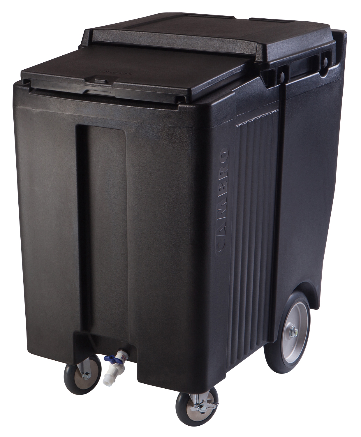 Cambro SlidingLid Ice Caddy, Black, 200 Pound.