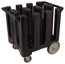 Cambro Dish Caddy, Black, 7 inch.