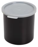 Crock With Lid, Black, 1.5 Quart -- 6 per case.