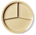 Cambro Camwear Beige 3 Compartment Heat Keeper Base Plate, 9 1/2 inch Diameter -- 12 per case.