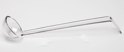Cambro Plain Ladle, Clear, 1 Ounce -- 12 per case.