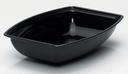 Camwear Rectangular Ribbed Bowl, Black, 2.9 Quart -- 12 per case.