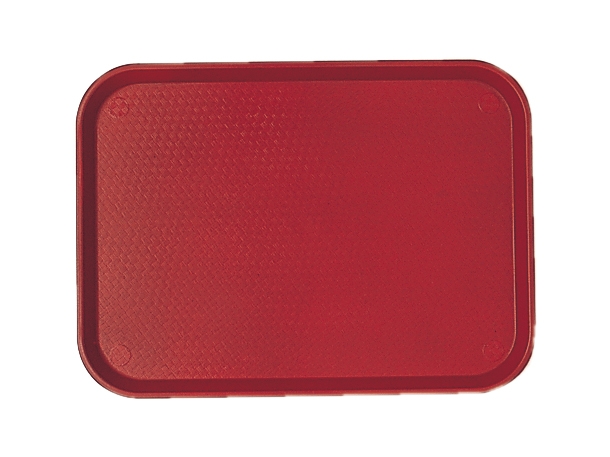 Cambro Fast Food Tray, Cranberry, 10 7/16 X 13 9/16 inch -- 24 per case.