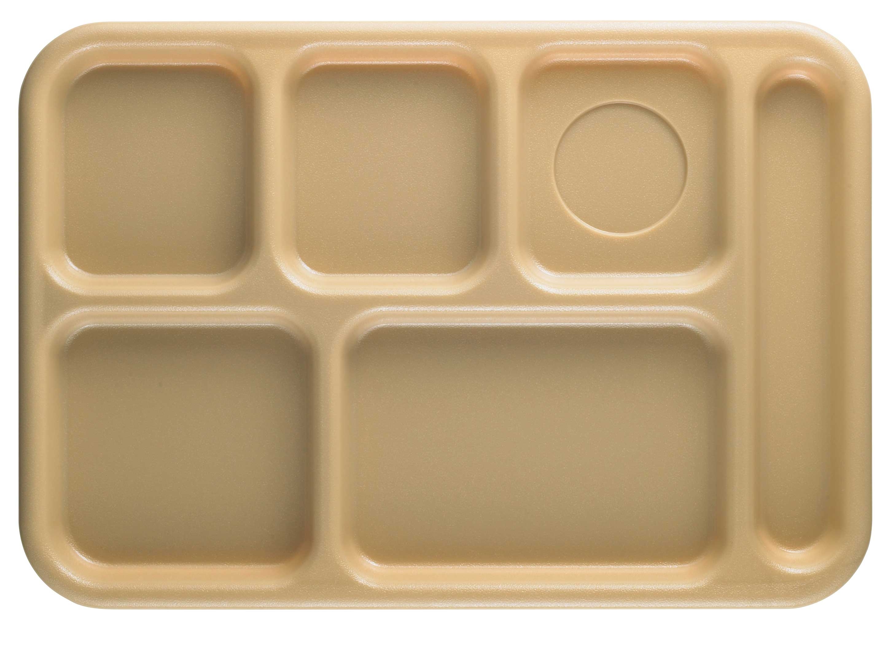 Camwear Six Compartment School Tray, Beige, 10 X 14 1/2 X 15/16 inch -- 24 per case.