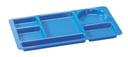 Camwear 2 x 2 Six Compartment Polycarbonate School Tray, Blue, 8 3/4 x 15 inch -- 24 per case.