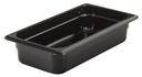 Camwear One Third Size Food Pan, Black, 6 15/16 x 12 3/4 inch -- 6 per case