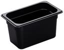 Camwear One Fourth Size Food Pan, Black, 3.9 Quart -- 6 per case