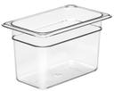 Camwear One Fourth Size Food Pan, Clear, 3.9 Quart -- 6 per case