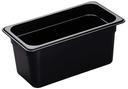 H Pan One Third Size Food Storage Pan, Black, 6 15/16 x 12 3/4 x 6 inch -- 6 per case