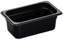 H Pan One Fourth Size Food Storage Pan, Black, 6 3/8 x 10 7/16 x 4 inch -- 6 per case.