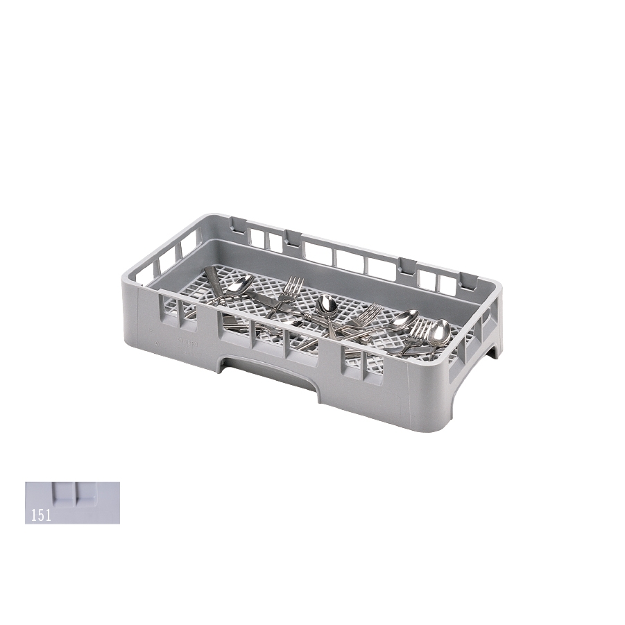 Cambro Camrack Soft Gray Half Size Flatware Rack, 2 5/8 inch Inside Rack Height -- 6 per case.