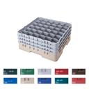 Cambro Camrack Soft Gray Full Size 36 Compartment Glass Rack, 19 3/4 x 19 3/4 x 5 5/8 inch -- 5 per case.