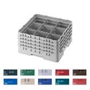 Cambro Camrack Soft Gray Full Size 9 Compartment Glass Rack, 19 3/4 x 19 3/4 x 12 1/8 inch -- 2 per case.