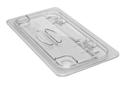 Cambro Camwear Clear Polycarbonate Third Size Solid FlipLid Only, 6 15/16 x 12 3/4 inch -- 6 per case.