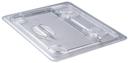 Cambro Camwear Clear Polycarbonate Half Size Solid FlipLid Only, 10 7/16 x 12 3/4 inch -- 6 per case.