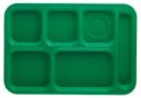 Cambro Penny Saver 6 Compartment School Tray, Grass Green, 10 x 14.5 inch -- 24 per case.