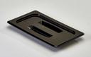 Camwear Black Cover with Handle Only for One Fourth Size Food Pan, 6 3/8 x 10 7/16 inch -- 6 per case