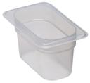 Cambro One Ninth Size Translucent Polypropylene Food Pan, 4 1/4 x 6 15/16 inch -- 6 per case.