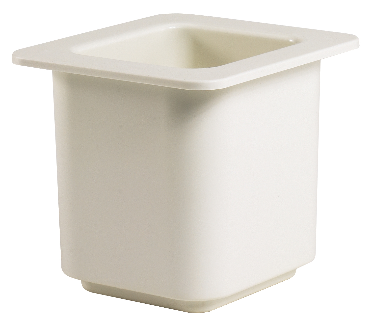 Coldfest One Sixth Size Food Pan, White, 6 3/8 x 6 3/4 x 6 inch.