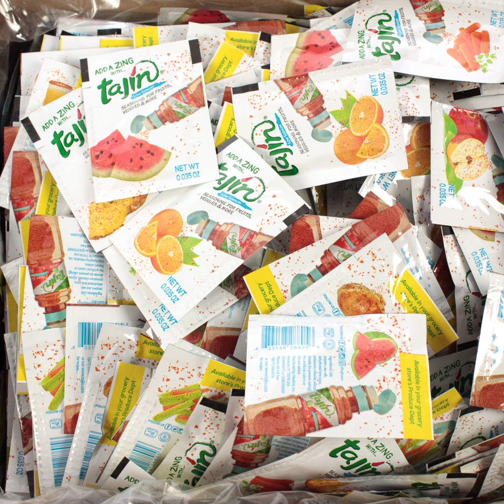 Tajin Low Sodium Fruit Seasoning, 0.035 Ounce Packet -- 1000 per case.