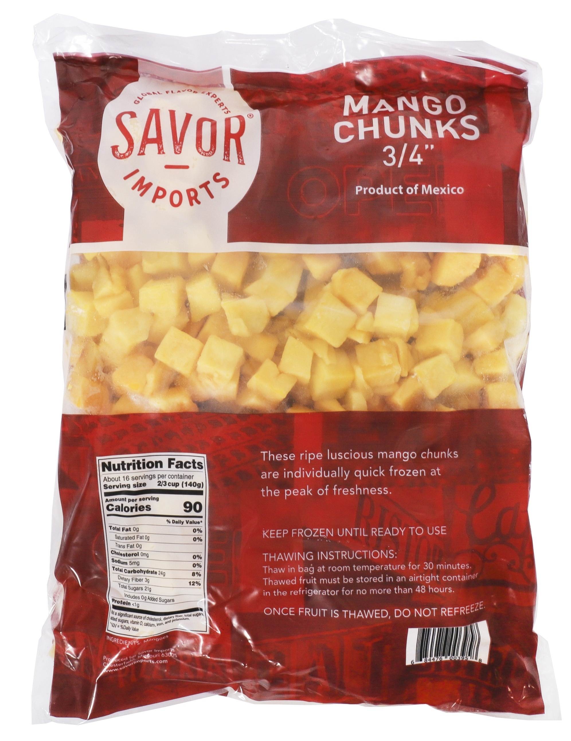 Savor Imports Mango Chunks, 5 Pound -- 2 per case.